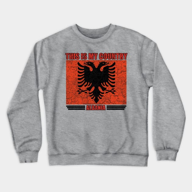 Retro Vintage Albania Crewneck Sweatshirt by thexsurgent